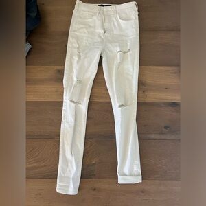 ripped white skinny jeans